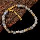 Handmade Labradorite Beaded Bracelet for Women in Brass with 22k Gold Plating